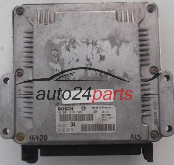 Μονάδα Ελέγχου Κινητήρα CITROEN XSARA PICASSO PEUGEOT 306 2.0 HDI BOSCH 0 281 010 249, 0281010249, 96 362 569 80, 9636256980