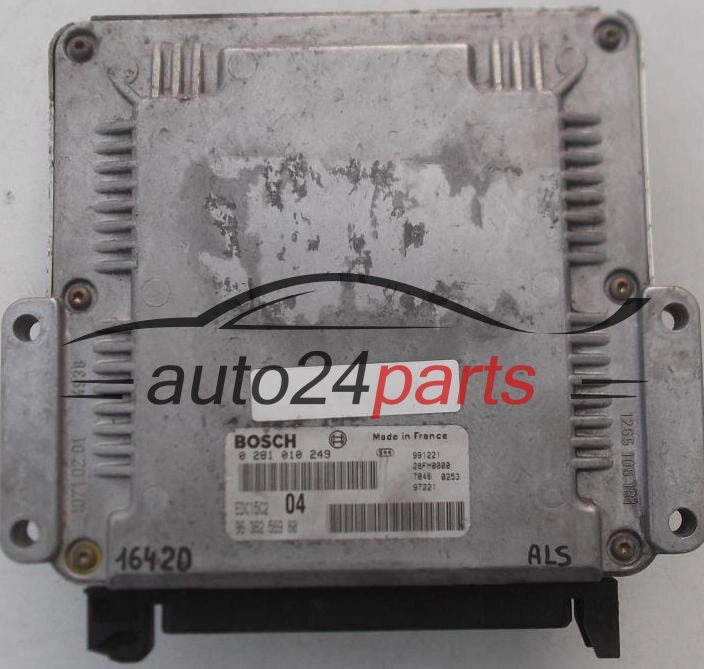 Μονάδα Ελέγχου Κινητήρα CITROEN XSARA PICASSO PEUGEOT 306 2.0 HDI BOSCH 0 281 010 249, 0281010249, 96 362 569 80, 9636256980