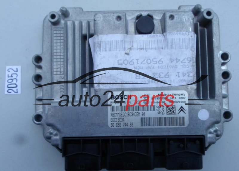 KOMPUTER STEROWNIK SILNIKA CITROEN PEUGEOT 1.6 HDI BOSCH 0 281 014 729, 0281014729, 96 656 744 80, 9665674480, 9653958980, EDC16C34