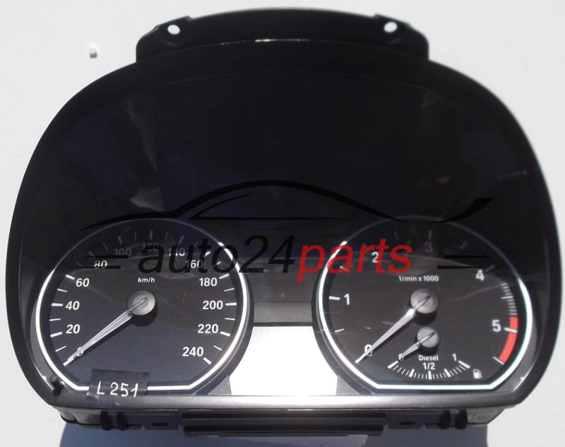QUADRO STRUMENTI CRUSCOTTO CONTACHILOMETRI BMW E81 E87 2.0 DIESEL JOHNSON CONTROLS 102495285, 1024952-85, 9 166 821-02, 916682102, IK916682102H