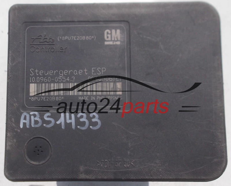 ABS CENTRALINA POMPA OPEL ASTRA H ZAFIRA B 13246535, ATE 10.0206-0290.4, 10020602904, 10.0960-0554.3, 10096005543