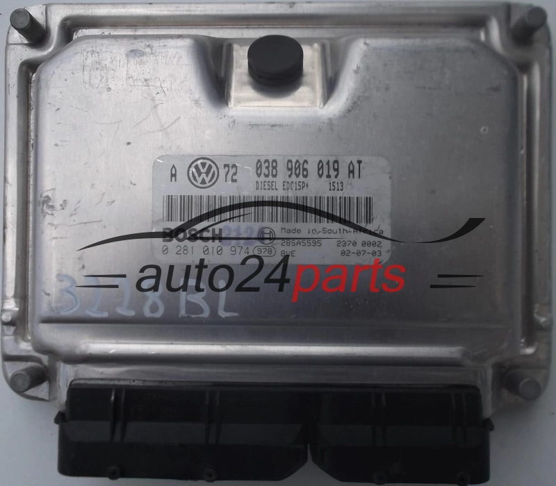 ΜΟΝΑΔΑ ΕΛΕΓΧΟΥ ΚΙΝΗΤΗΡΑ VW VOLKSWAGEN GOLF 1.9 TDI 038906019AT
