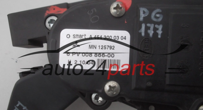 PEDALE ACCELERATORE POTENZIOMETRO SMART A 454 300 03 04 / A4543000304 / 6PV 008 866-00 / 6PV00886600