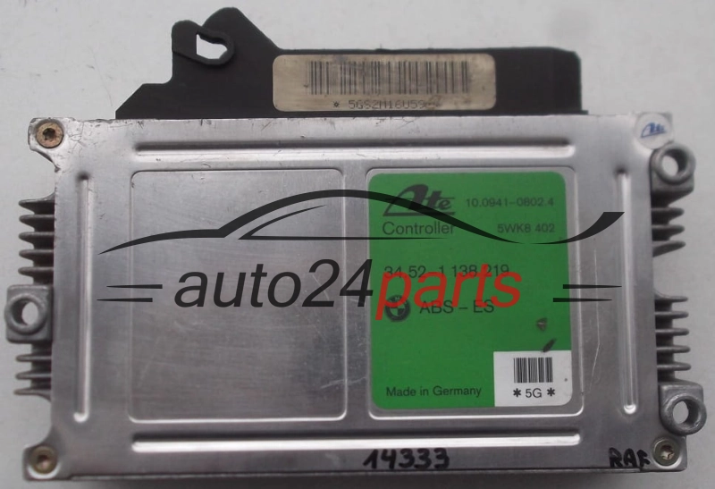 ECU CONTROLLER ABS BMW E36 ATE Controller 5WK8 402, 5WK8402, 10.0941-0802.4, 10094108024, 34.52-1 138 219, 34521138219
