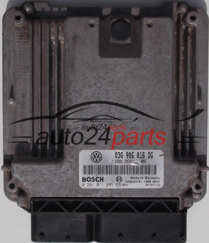 MOTORSTEUERGERÄT ECU STEUERGERAT SEAT ALTEA 1.9 TDI 03G906016DG, BOSCH 0281011885