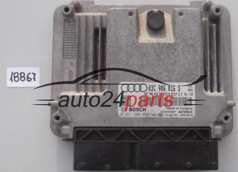 KOMPUTER STEROWNIK SILNIKA AUDI A3 1.4 TFSI BOSCH 0 261 S04 859,  03C 906 016 S