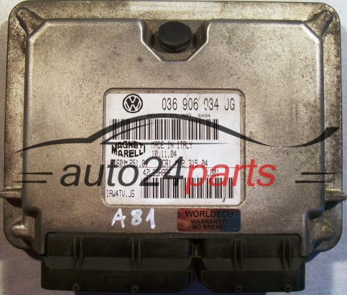 MOTORSTEUERGERÄT ECU STEUERGERÄT  SEAT IBIZA 1.4 BKY Magneti Marelli IAW 4TV.JG,  036 906 034 JG,  61601.251.01