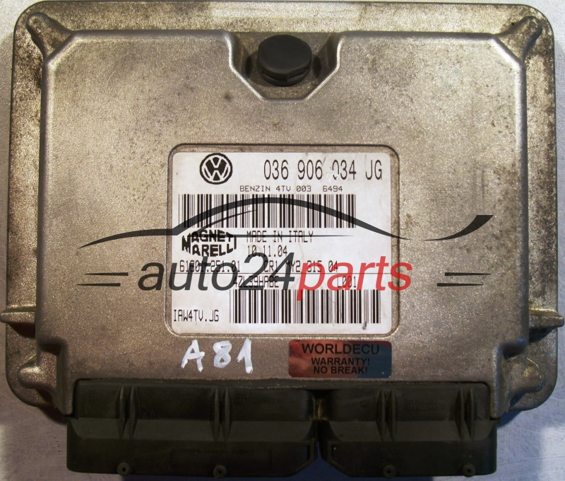 MOTORSTEUERGERÄT ECU STEUERGERÄT  SEAT IBIZA 1.4 BKY Magneti Marelli IAW 4TV.JG,  036 906 034 JG,  61601.251.01