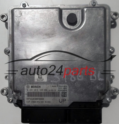 ECU CENTRALITA DE MOTOR HONDA BOSCH 0281016326, 0 281 016 326, CUP 37820-RFW-G03 REV002 UP, 1039S35846