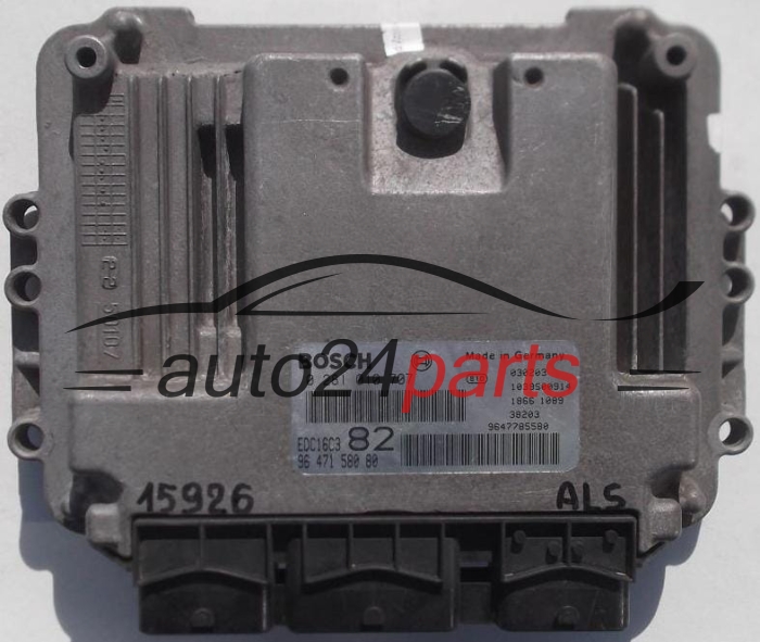 Μονάδα Ελέγχου Κινητήρα PEUGEOT 206 1.4 HDI BOSCH 0281010707, 0 281 010 707, 9647158080, 96 471 580 80, 9647785580, EDC16C3 82