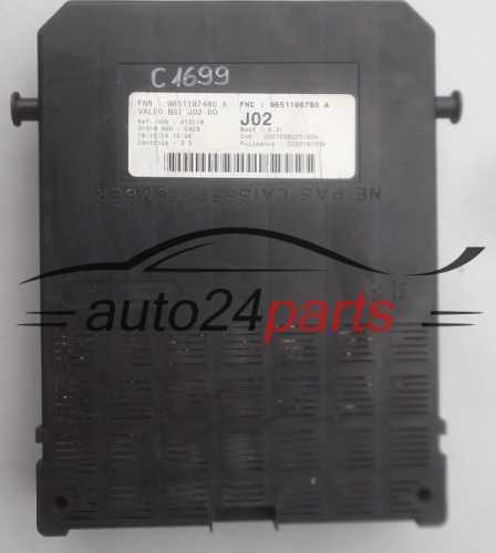 CENTRALITA DE CONFORT CITROEN PEUGEOT 9651197480A, 9651196780A