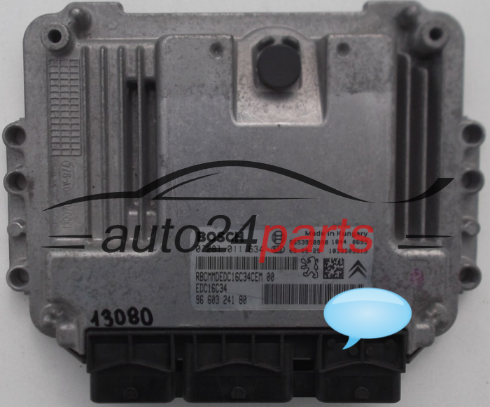 KOMPUTER STEROWNIK SILNIKA CITROEN PEUGEOT 1.6 HDI BOSCH 0281011634,  9660324180, 9653958980