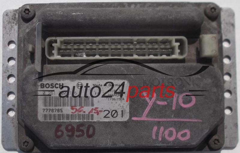 KOMPUTER STEROWNIK SILNIKA LANCIA Y 1.1 BOSCH 0 261 200 716, 0261200716, 7778785, 26SA2593, 201