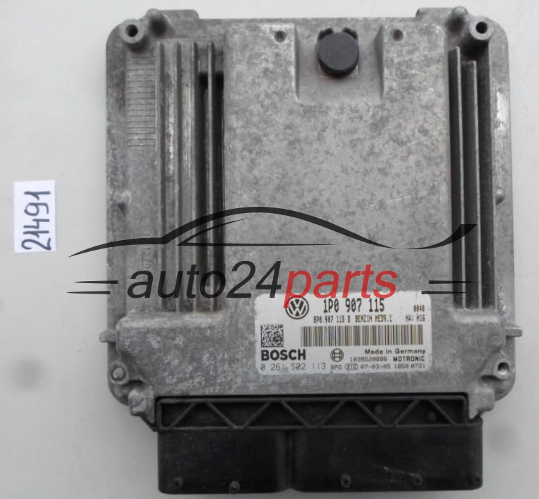 ECU ENGINE CONTROLLER SEAT LEON 2.0 TFSI BOSCH 0 261 S02 113, 0261S02113, 1P0 907 115, 1P0907115, MED9.1