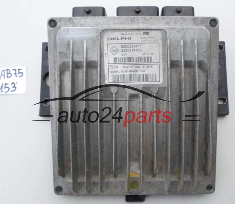 KOMPUTER STEROWNIK SILNIKA RENAULT 1.5 DCI R0410C116B, 8200331477, 8200374168