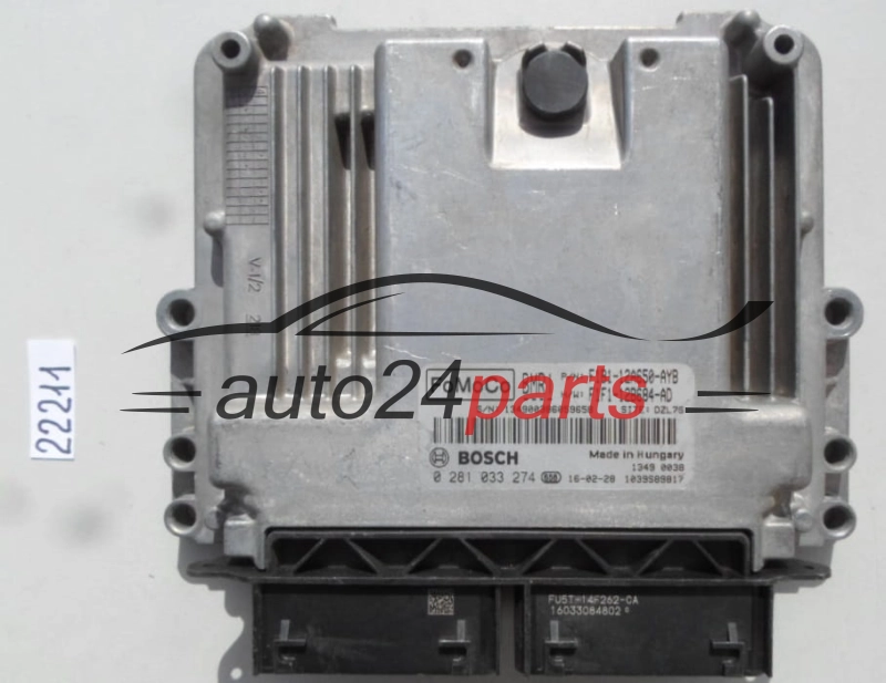 MOTORSTEUERGERÄT ECU STEUERGERAT FORD 1.5 TDCI BOSCH 0 281 033 274, 0281033274, F1B1-12A650-AYB, F1B112A650AYB