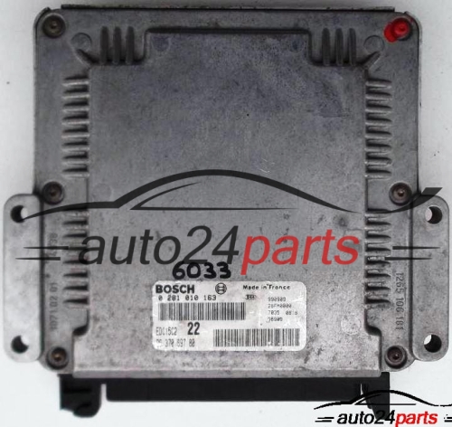 ECU CENTRALITA DE MOTOR CITROEN PEUGEOT 2.0 HDI BOSCH 0 281 010 163, 0281010163, 96 370 897 80, 9637089780 