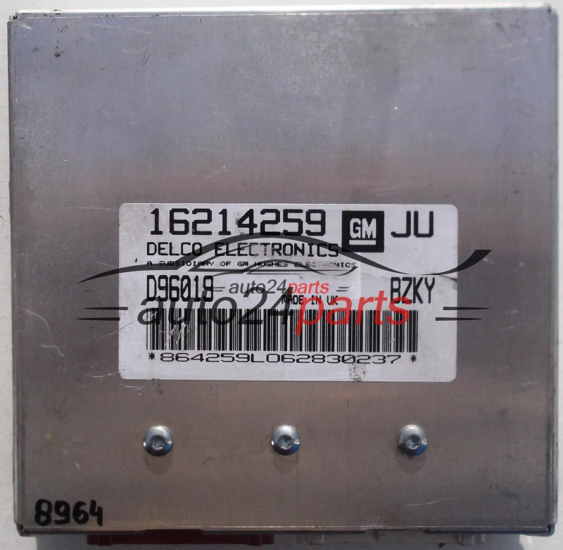 ECU ENGINE CONTROLLER OPEL ASTRA 1.6 X16XE DELCO 16214259 JU, 16214259JU, D96019, CDJF, BZKY, CKYH