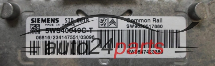 Μονάδα Ελέγχου Κινητήρα CITROEN BERLINGO 2.0 HDI 5WS40049C-T, 5WS40049CT, SW90650517880, HW9647423380