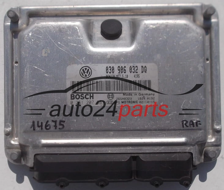 ΜΟΝΑΔΑ ΕΛΕΓΧΟΥ ΚΙΝΗΤΗΡΑ VW VOLKSWAGEN LUPO 1.4, BOSCH 0 261 207 681, 0261207681, 030 906 032 DQ, 030906032DQ, ME7.5.10