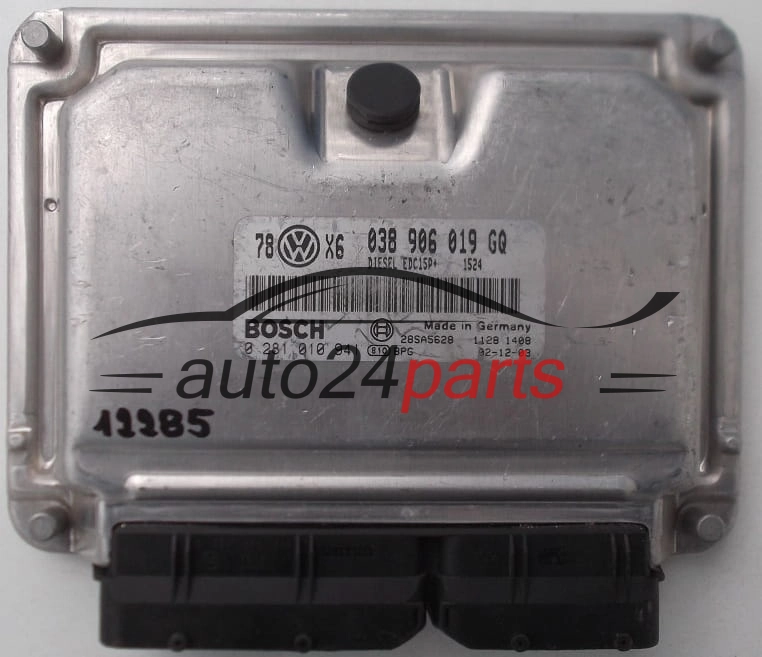 KOMPUTER STEROWNIK SILNIKA VW VOLKSWAGEN PASSAT 1.9 TDI AVF 038 906 019 GQ, 038906019GQ, BOSCH 0 281 010 941, 0281010941, 28SA5628