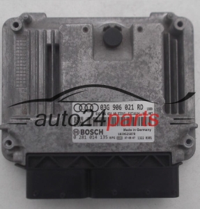 CENTRALINA DO MOTORE AUDI A3 1.9 TDI 03G906021RD, 03G 906 021 RD BOSCH 0281014135, 0 281 014 135