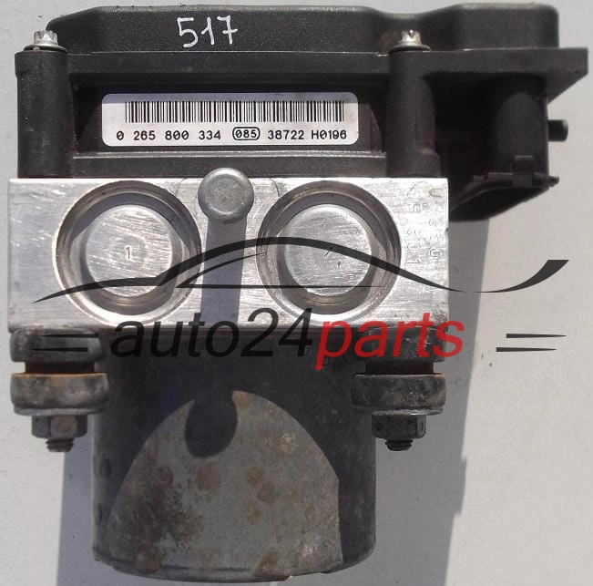 ABS CENTRALINA POMPA NISSAN PRIMERA BOSCH 0 265 231 317, 0265231317, 47660AV712, 0 265 800 334, 0265800334