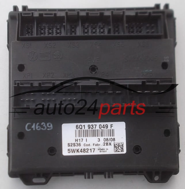 Centralina modulo comfort SEAT IBIZA SKODA FABIA VW POLO 6Q1937049F, 6Q1 937 049 F, SIEMENS 5WK4 8217, 5WK48217 