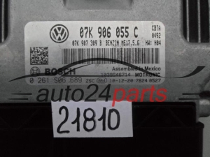Μονάδα Ελέγχου Κινητήρα VW VOLKSWAGEN 2.5L BOSCH 0 261 S06 689, 0261S06689, 07K 906 055 C, 07K906055C, ME17.5.6