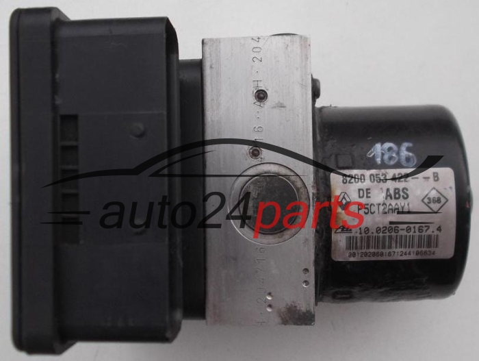 POMPE HYDRAULIQUE ET CALCULATEUR dABS RENAULT LAGUNA 8200 053 422 B, 8200053422B, P5CT2AAY1, ATE 10.0206-0167.4, 10020601674, ATE 10.0960-1431.3, 10096014313