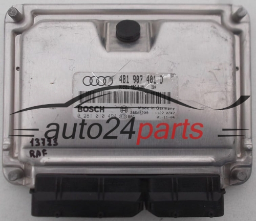 KOMPUTER STEROWNIK SILNIKA AUDI A6 2.5 TDI AYM 4B1 907 401 D, 4B1907401D, BOSCH 0 281 010 494, 0281010494