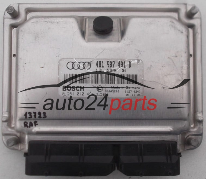 KOMPUTER STEROWNIK SILNIKA AUDI A6 2.5 TDI AYM 4B1 907 401 D, 4B1907401D, BOSCH 0 281 010 494, 0281010494