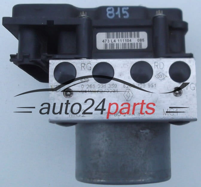 ABS POMPA I STEROWNIK RENAULT CLIO MODUS BOSCH 0 265 231 359, 0265231359, 8200129951, 0 265 800 329, 0265800329 