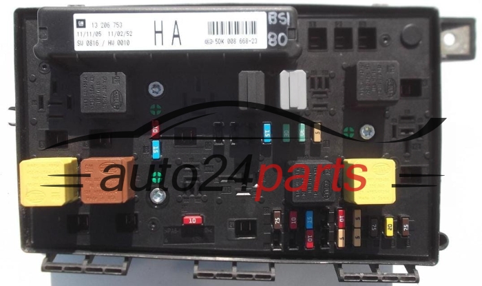 FUSE RELAY BOX ELECTRICAL COMFORT CONTROL MODULE BODY OPEL GM 13 206 753 HA HELLA 5DK 008 668-23