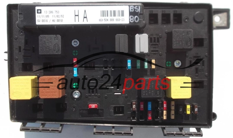 FUSE RELAY BOX ELECTRICAL COMFORT CONTROL MODULE BODY OPEL GM 13 206 753 HA HELLA 5DK 008 668-23