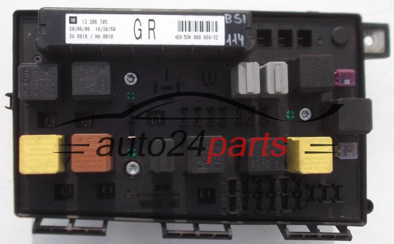CAJA ELECTRICA DE FUSIBLES Y RELES OPEL GM 13 206 745 GR HELLA 5DK 008 668-32