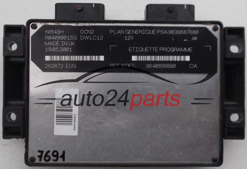 MOTORSTEUERGERÄT ECU STEUERGERÄT CITROEN PEUGEOT 1.9 LUCAS R04080015G, 9639587680, 9640899880, DWLC12 