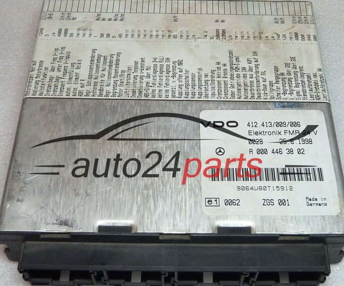MOTORSTEUERGERÄT ECU STEUERGERAT MERCEDES ACTROS VDO A 000 446 38 02