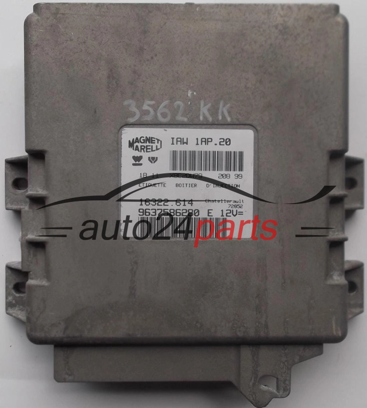 Μονάδα Ελέγχου Κινητήρα CITROEN BERLINGO XSARA 1.8 MAGNETI MARELLI IAW 1AP.20, IAW1AP20, 16322.614, 16322614, 9637586280 E 