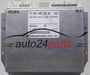 CENTRALINA ABS ESP+PML+BAS MERCEDES W220 BOSCH 0 265 109 497, 0265109497, A 031 545 09 32, A0315450932, 0315450932