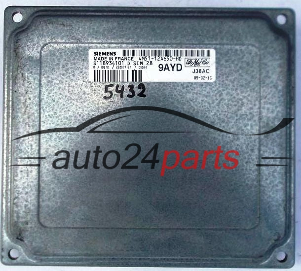 MOTORSTEUERGERÄT ECU STEUERGERÄT  FORD FOCUS FIESTA SIEMENS S118934101 D