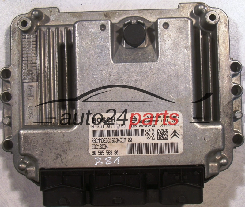 KOMPUTER STEROWNIK SILNIKA CITROEN C3 1.4 HDI BOSCH 0 281 011 785,  96 585 568 80