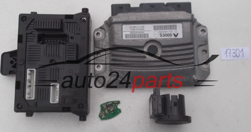 CENTRALINA MOTORE RENAULT CLIO 1.2 JOHNSON CONTROLS 21585412-6B, 215854126B, 21669390-7C, 216693907C, 8200504593, 8200461733