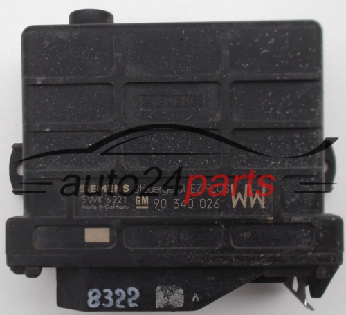 KOMPUTER STEROWNIK SILNIKA OPEL ASTRA 1.6 5WK 6221, 5WK6221, 90 340 026 WW, 90340026 - 8322, 14235