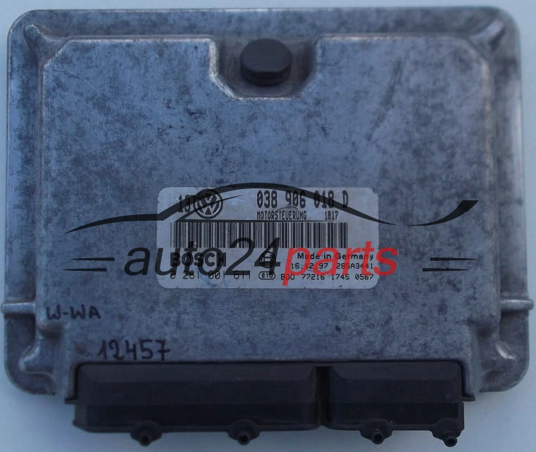 KOMPUTER STEROWNIK SILNIKA VW VOLKSWAGEN GOLF 1.9 TDI AGR 038 906 018 D, 038906018D, BOSCH 0 281 001 611, 0281001611