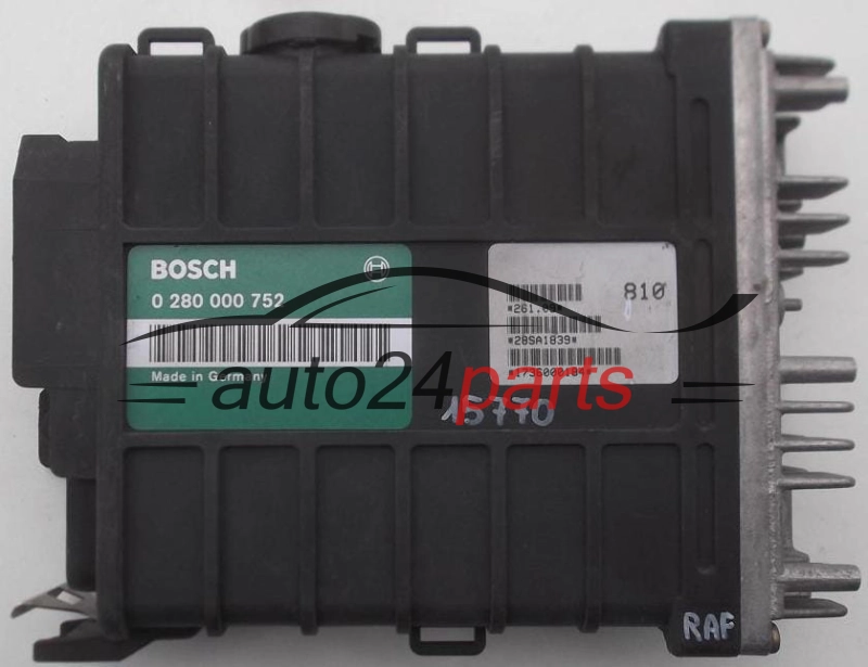 KOMPUTER STEROWNIK SILNIKA CITROEN ZX, PEUGEOT 106 1.4, BOSCH 0 280 000 752, 0280000752