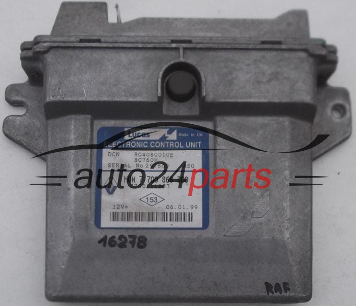 MOTORSTEUERGERÄT ECU STEUERGERAT RENAULT CLIO KANGOO 1.9 D LUCAS R04080010E