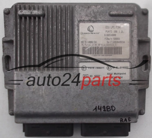 ECU DE MOTOR LPG LANDIRENZO FIAT PUNTO 188 616654000, 110R-006011