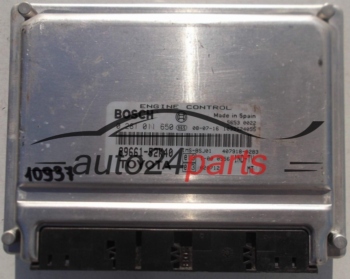 KOMPUTER STEROWNIK SILNIKA TOYOTA YARIS VERSO 1.4, BOSCH 0 281 011 650, BOSCH 0281011650, 89666-52211, 8966652211