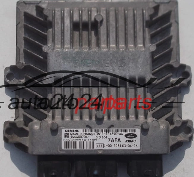 ECU ENGINE CONTROLLER FORD FIESTA FUSION 1.4 TDCI SIEMENS 5WS40070A-T,  3N11-12A650-AA